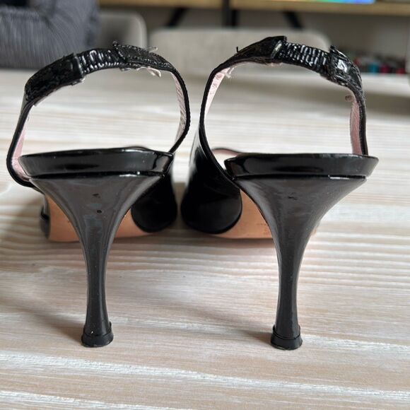 Isaac Mizrahi Slingback Heels size 9 black - Picture 7 of 11